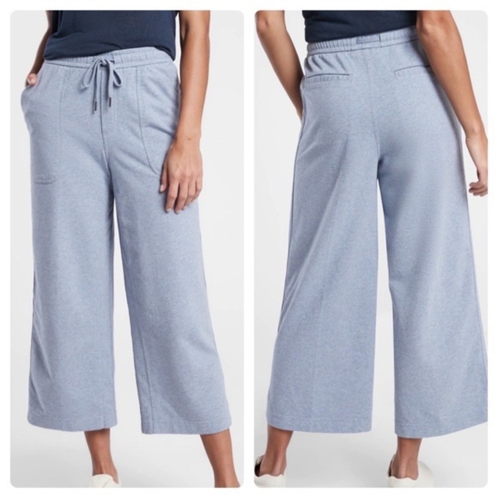 ATHLETA FARALLON HEATHERED WIDE LEG CROP